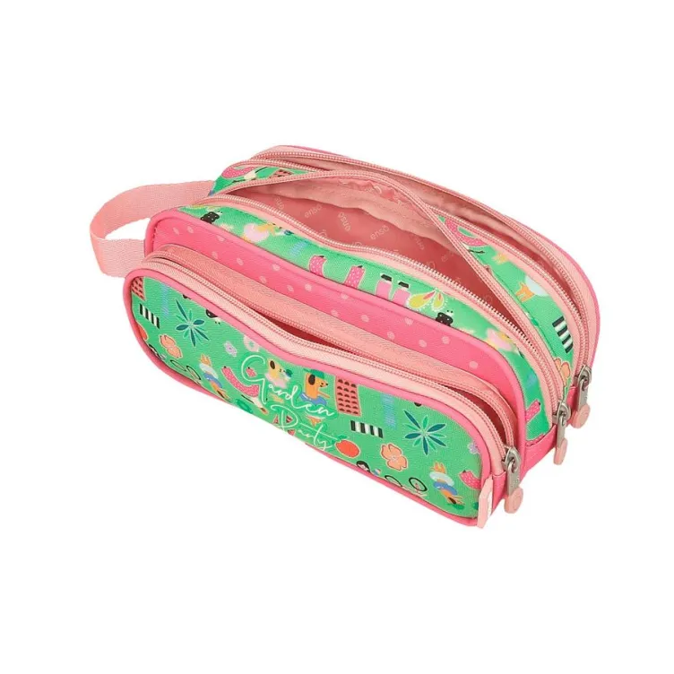 ENSO URBAN GARDEN prazna pernica sa 3 pregrade - pink