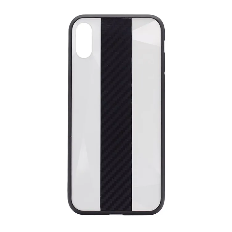 Maska Carbon Line za iPhone X/ XS bela.