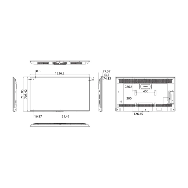 55 inča 55DP30FE 4K UHD 350 nita Digital Signage Display - 16/7 Operation