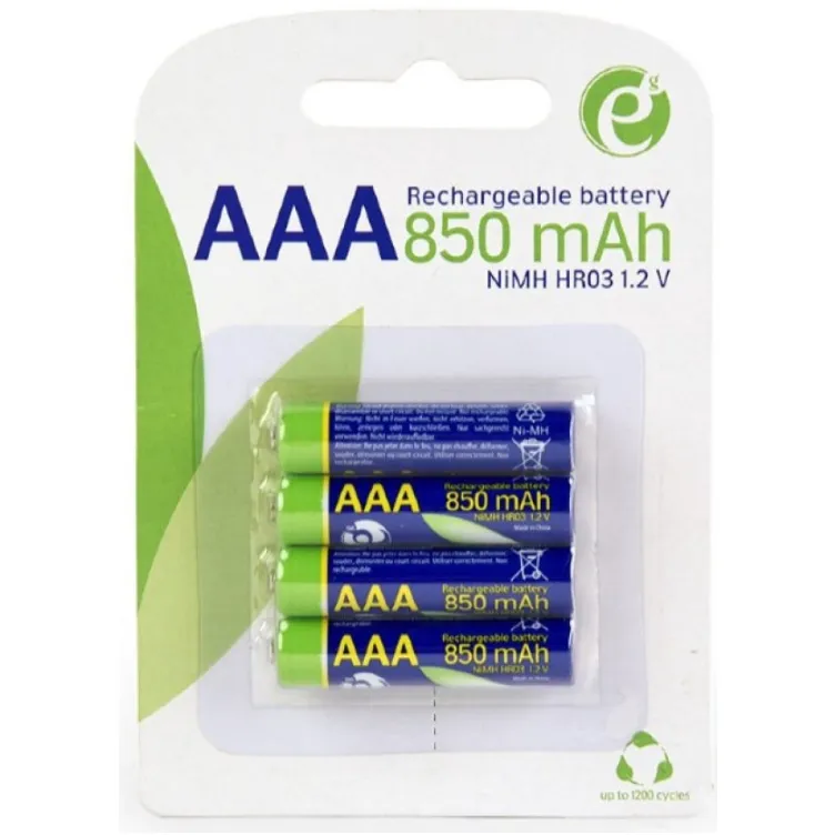 EG-BA-AAA8R4-01 ENERGENIE 850mAh AAA, PAK4 CK, ready-to-use PUNJIVE NiM baterije (rechargeable)