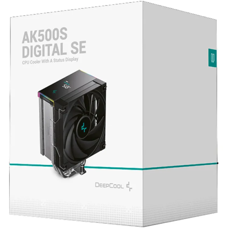 DeepCool AK500S DIGITAL SE 5xHeat Pipe, Real-Time CPU Screen, 1x120mm 1850 rpm 68,99 CFM, Intel/AMD