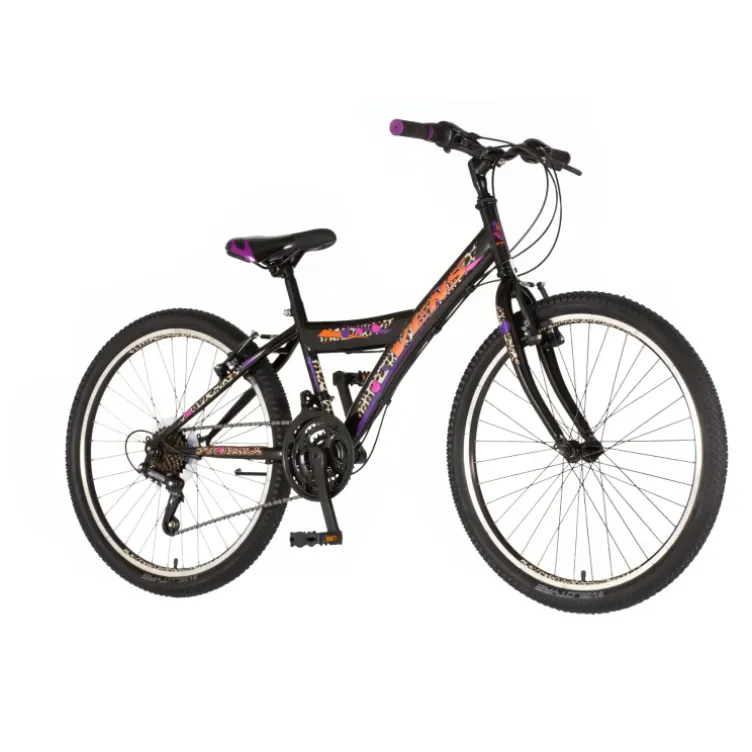 Bicikl venssini parma 24" crno roze