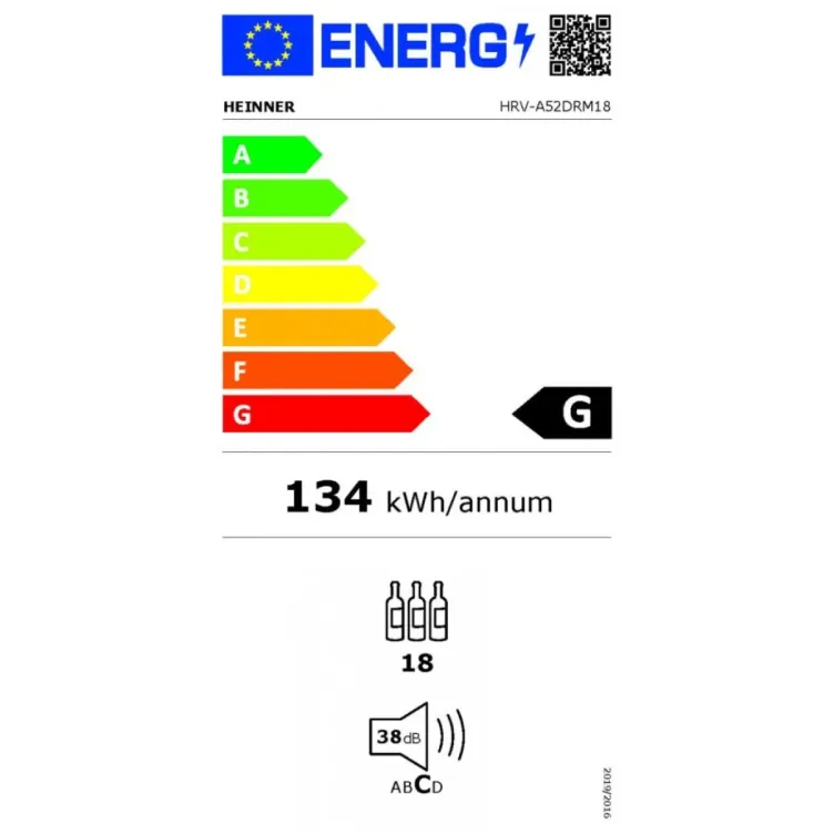 Vinski frižider HEINNER HRV-A52DRM18/55l/18boca(750ml)/1zona