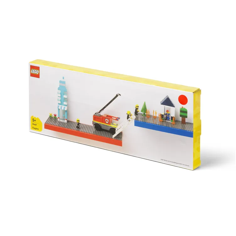 LEGO polica sa podlogom za gradnju - crvena