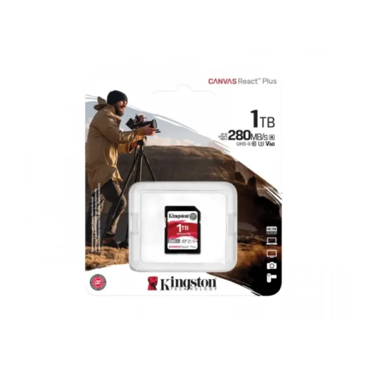 SD Card 1TB Kingston SDR2V6/1TB class 10 HD/2K/4K 280Mbs/150MBs