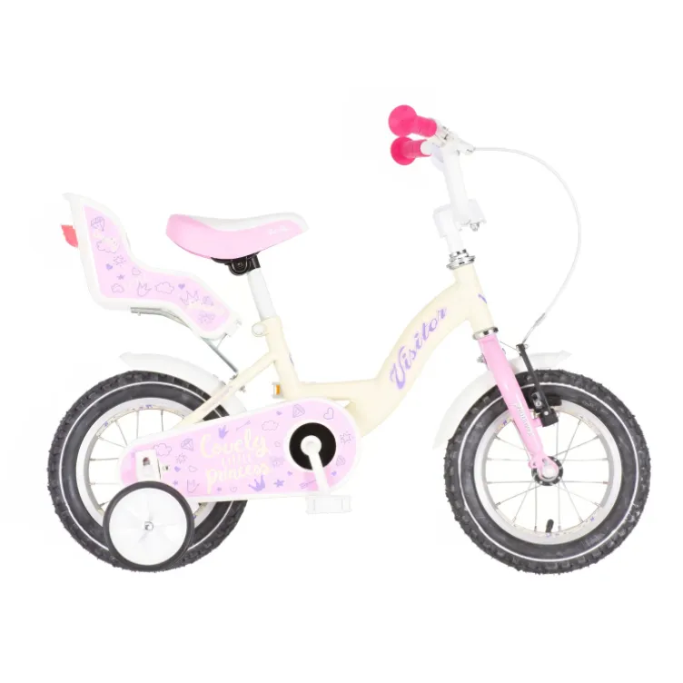 Bicikl visitor lovely little princess 12" belo roze