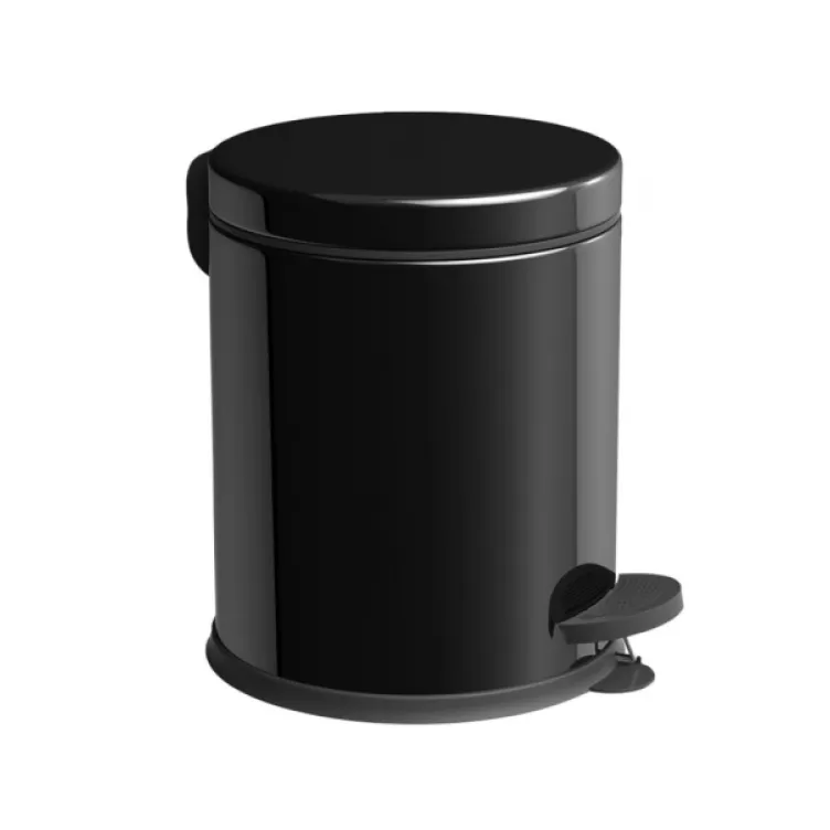 Kanta za otpatke sa pedalom metal CRNA 12 lit (visina 370mm, prečnik 250mm)