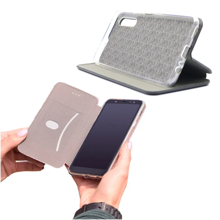 Maska na preklop Teracell Flip Premium za Samsung A02s USA srebrna.