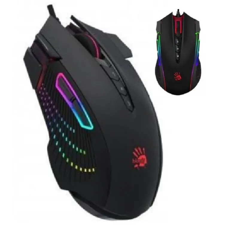 A4-J90S A4Tech Bloody RGB Gejmerski opticki mis, 2000Hz/100-8.000 Dpi, Black USB 125mm