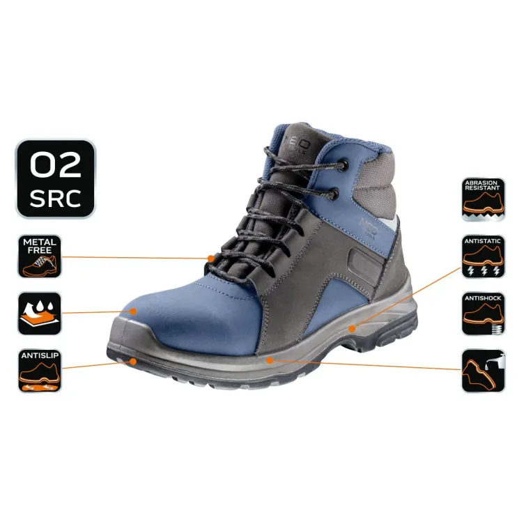 Radna čizma O2 SRC, Nubuk koža, NEO TOOLS 82-750-xx