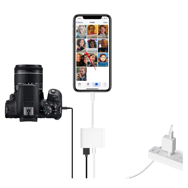 Adapter Lightning na USB + Lightning