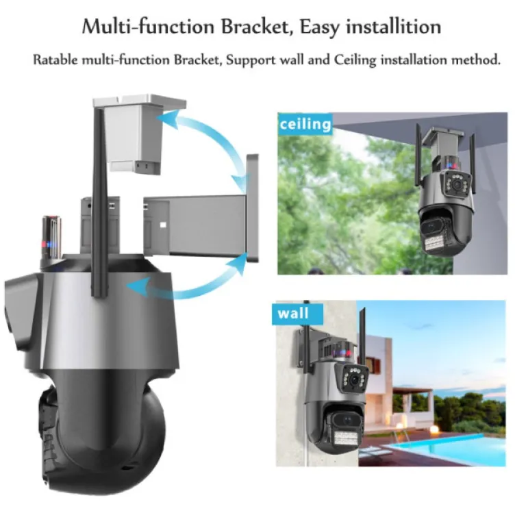 CAM-IP6MP-EP11-QQ GMB kamera 6 mpix microSD iCSee xmeye pro app Two-way voice PTZ ip66,3.6mm+3.6mm