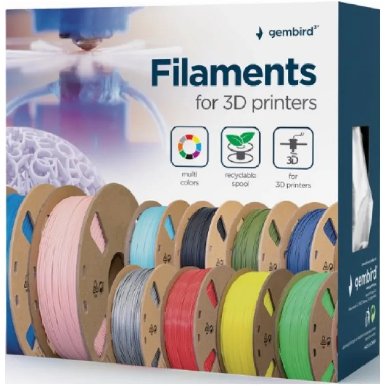 3DP-ASA1.75-01-W Gembird ASA filament, 1.75 mm, 1 kg White