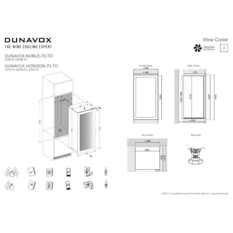 DUNAVOX DVH-70.185DB.TO vinska vitrina