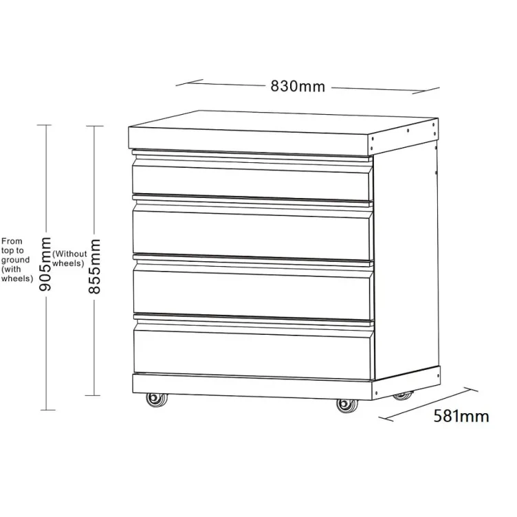 Crni inox modul fioka 10995 - 83 cm