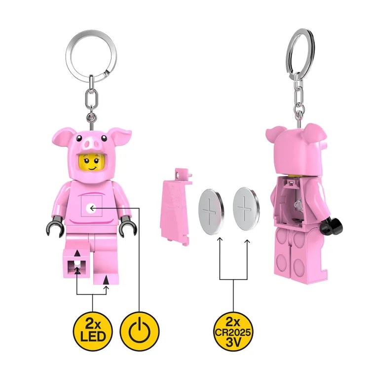 LEGO Minifigure privezak za ključeve sa svetlom: Tip u kostimu praseta