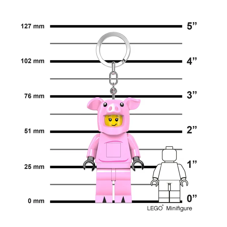 LEGO Minifigure privezak za ključeve sa svetlom: Tip u kostimu praseta