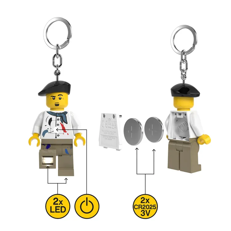 LEGO Minifigure privezak za ključeve sa svetlom: Umetnik