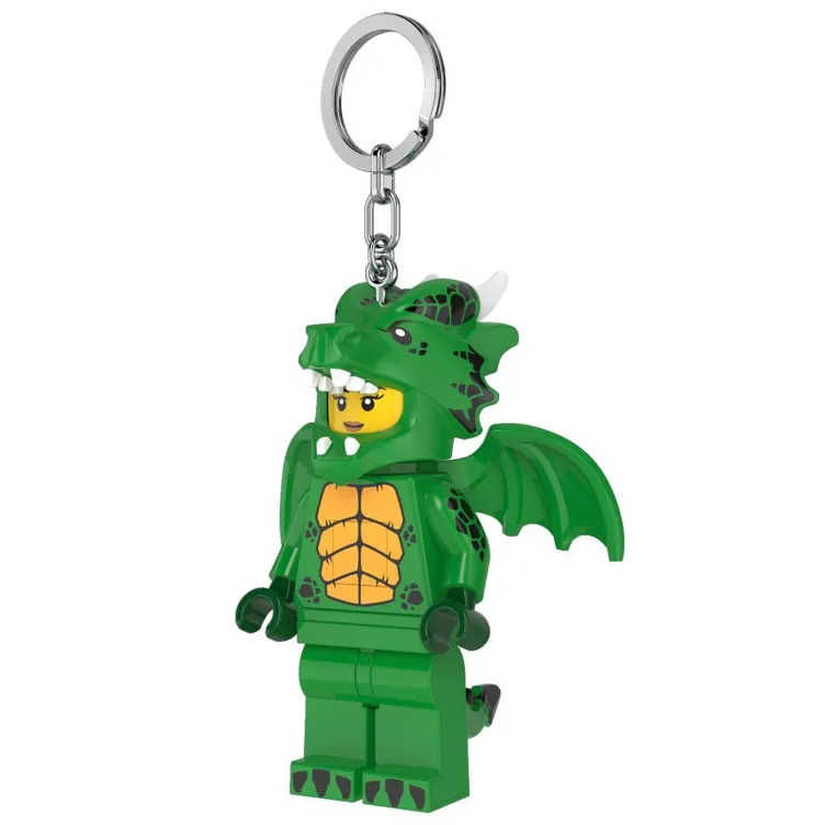 LEGO Minifigure privezak za ključeve sa svetlom: Devojka u kostimu zelenog zmaja