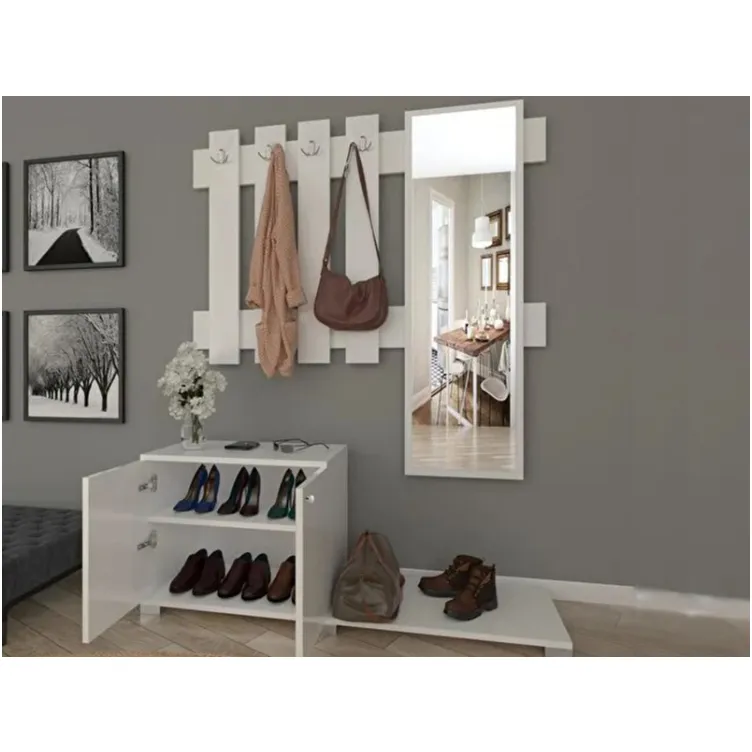 Predsoblje sa ogledalom belo