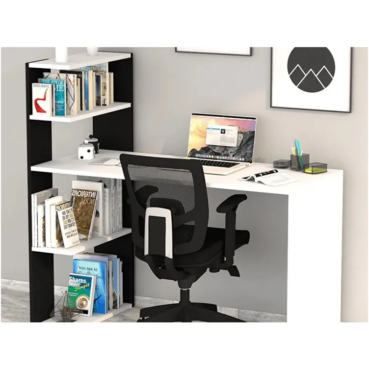 Radni sto sa policom crno beli