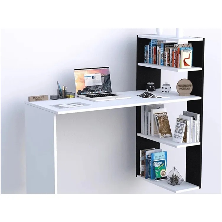 Radni sto sa policom crno beli