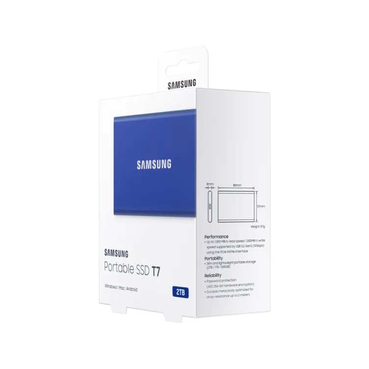 Portable T7 2TB plavi eksterni SSD MU-PC2T0H