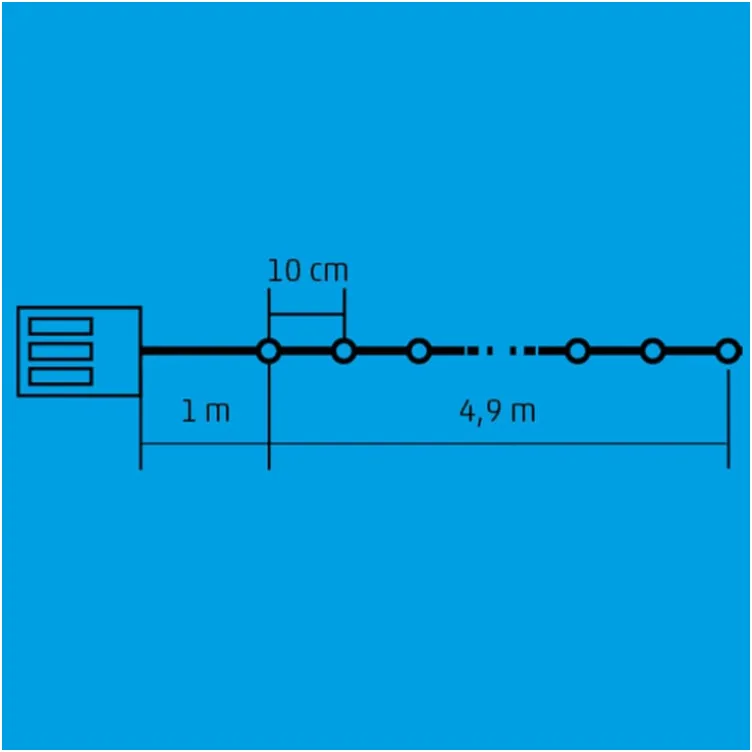 Lampice za jelku sa 50 toplo belih LED dioda