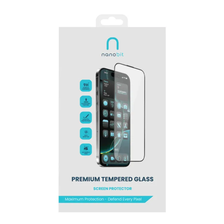 Zastitno staklo Nanobit 2.5D za iPhone 13 mini crno