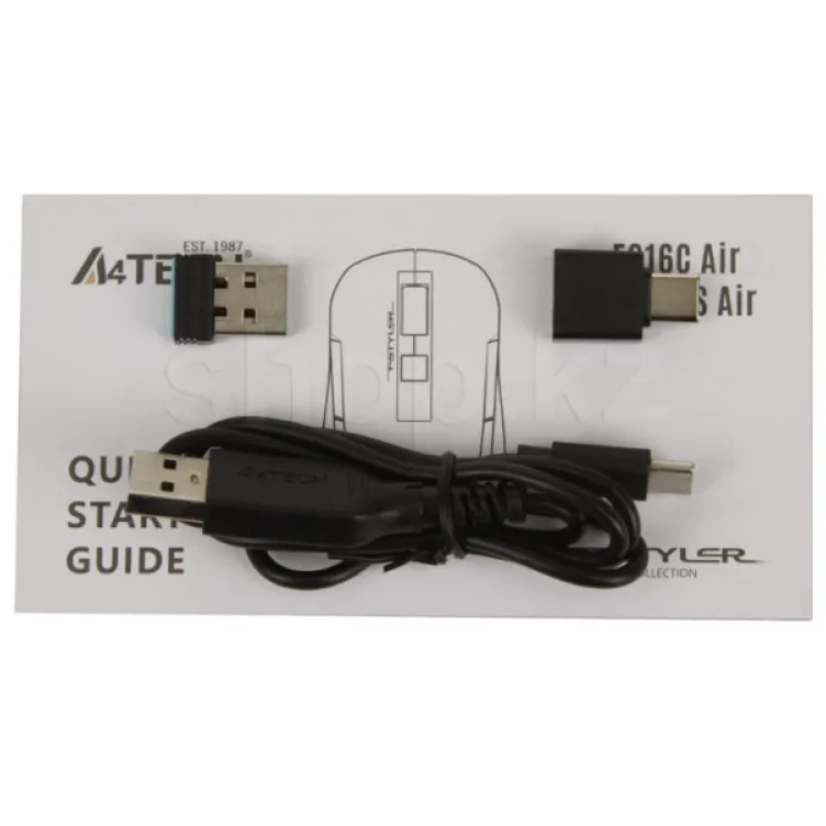 A4-FG16C Air BLACK A4Tech Fstyler DESK+AIR bezicni opticki mis 2.4Ghz,1000-2000Dpi,rechargeable 109m