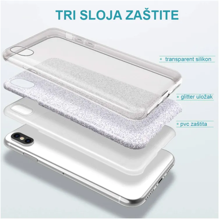 Maska Crystal Dust za iPhone 13 Pro Max zelena.