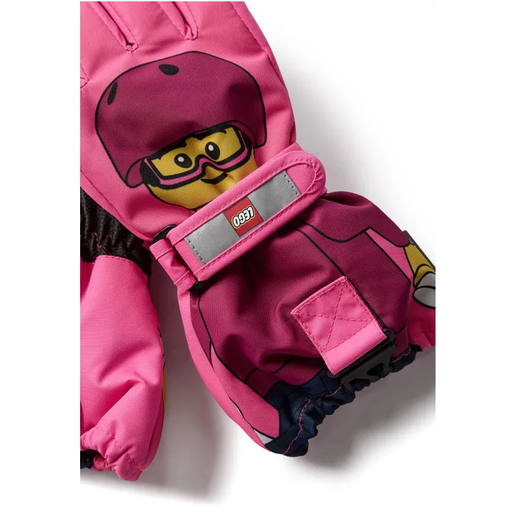 LEGO Iconic ski rukavice, roze - 146/152