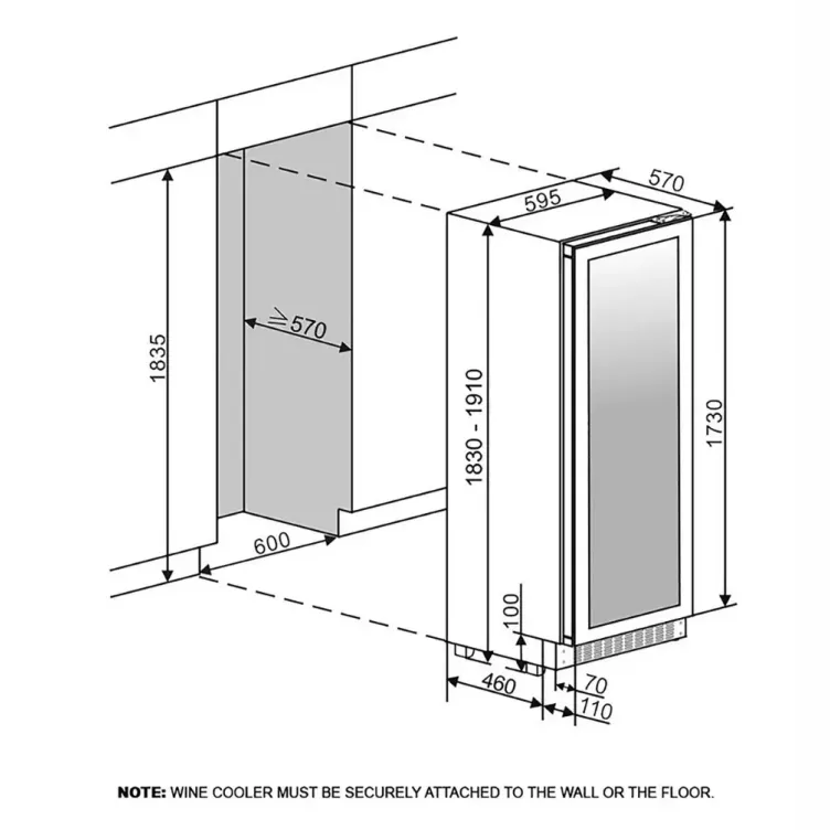 mQuvée WCD187ABH vinska vitrina