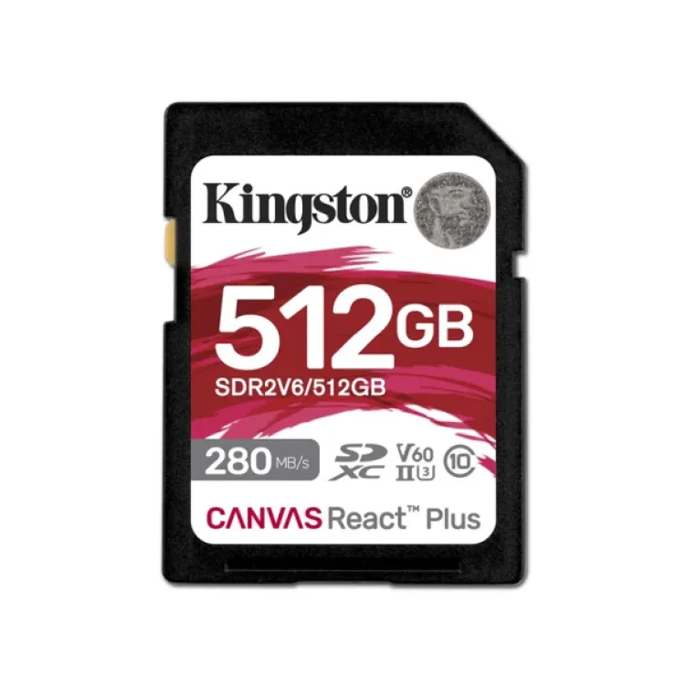 SD Card 512GB Kingston SDR2V6/512GB class 10 HD/2K/4K 280Mbs/150MBs