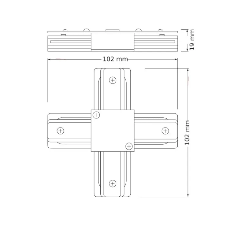 OSRAM crna X spojnica za monofaznu šinu