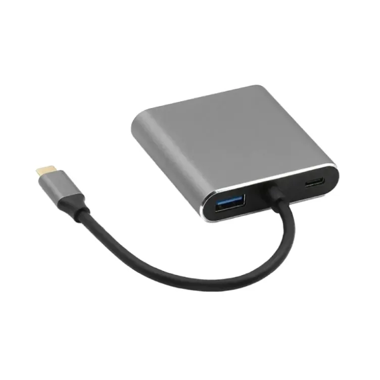 4u1 USB HUB, HDMI+USB-A+VGA i USB-C(PD)