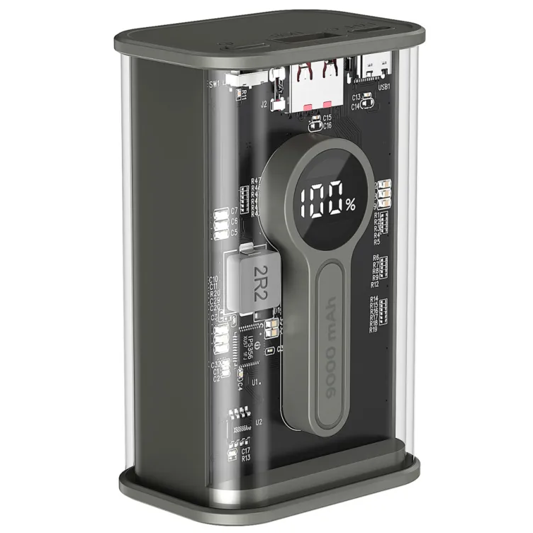 PB09-TQC3-01 Gembird power bank 9000 mAh, crni