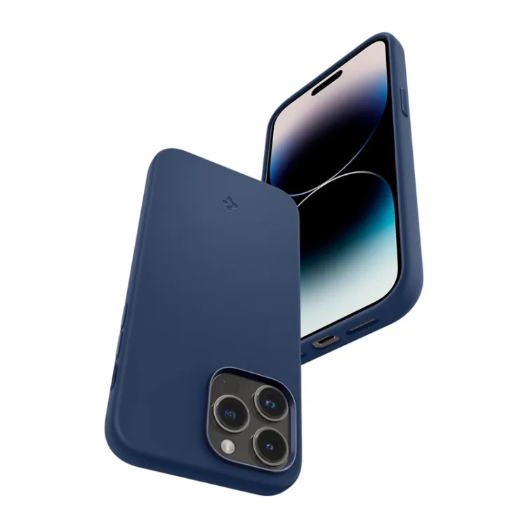 Maska Spigen silicone Fit MagSafe za iPhone 14 Pro tamno plava