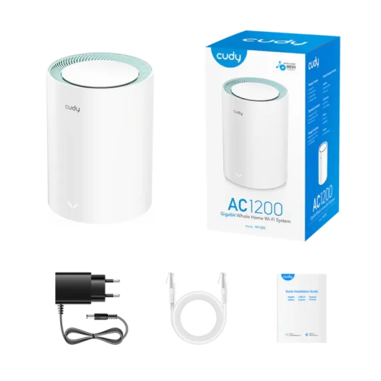 Whole Home Wi-Fi Gigabit  Mesh System Cudy M1300 AC1200 Dual Band(1-Pack)