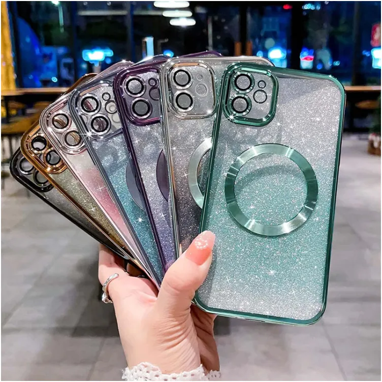 Maska Mag Case Electroplated za iPhone 14 plava