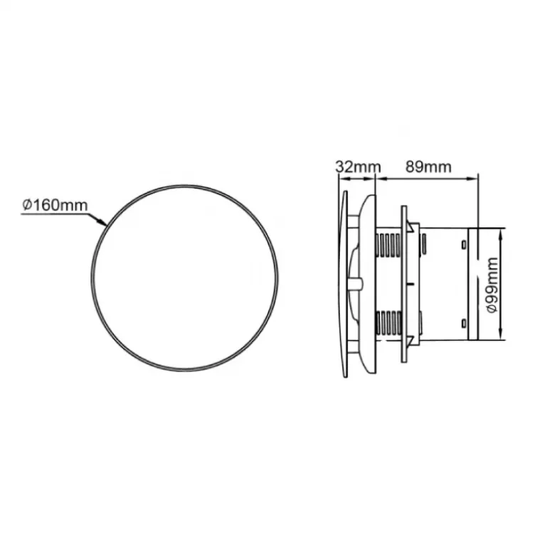 Izduvni ventilator sa senzorom 160x160mm 12W