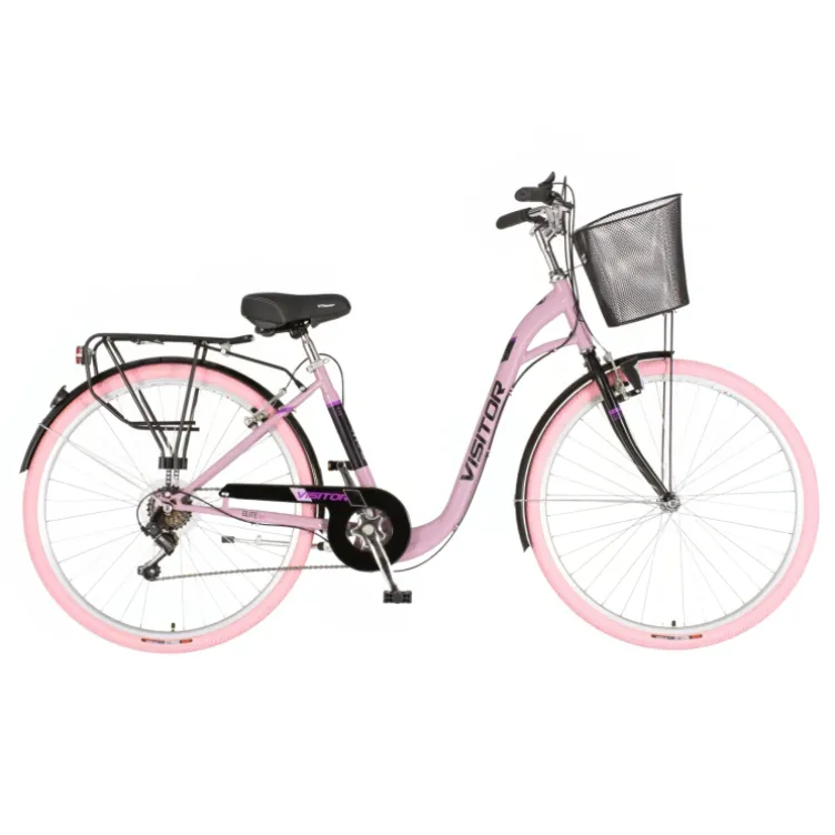 Bicikl visitor elite 28" roze crni