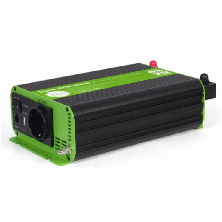 EG-PWC-PS500-01 Gembird 12V Cist sinusni auto inverter DC/AC 500W + USB port, 1,95KG