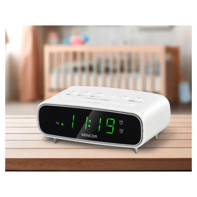 Fm radio sa digitalnim prikazom vremena SENCOR SRC 2600 W beli