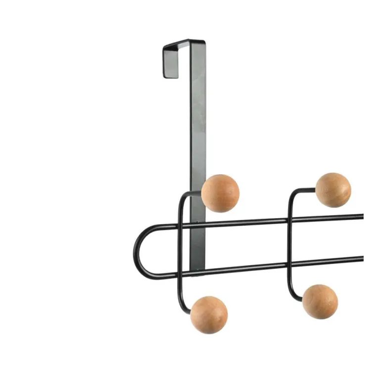 ESTIA ES02-18306 ČIVILUK ZA VRATA SA 8  KUKICA METAL CRNI