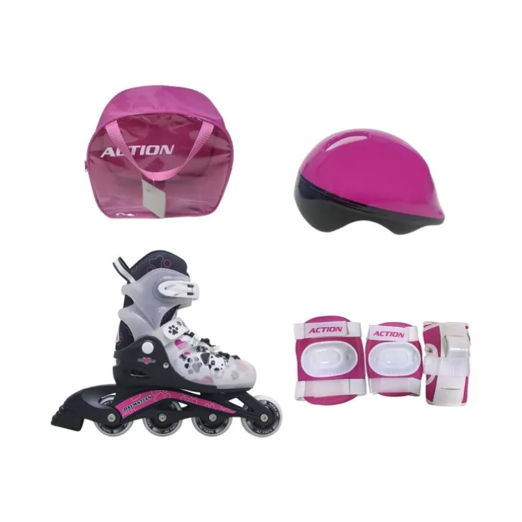 Roler dečiji set xs (26-29) rozi pvc abec-5
