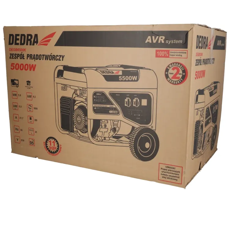 Benzinski agregat 5,5 kW - DEDRA DEGB6500K