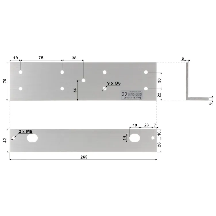 ASF500L Nosač za magnetnu bravu