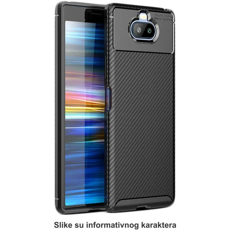 MCTK74-HUAWEI Nova 5T * Futrola Carbon Fiber Silicone Black (229)