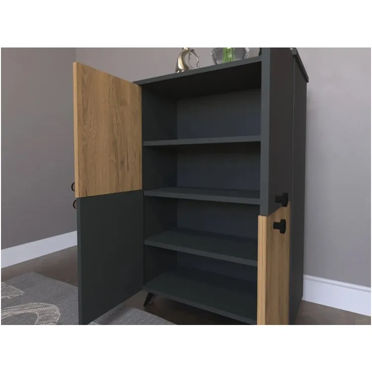 Stilski cipelarnik 4 vrata sivi